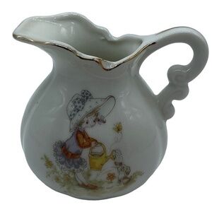 Vintage Holly Hobbie Porcelain Pitcher Creamer Made in Japan